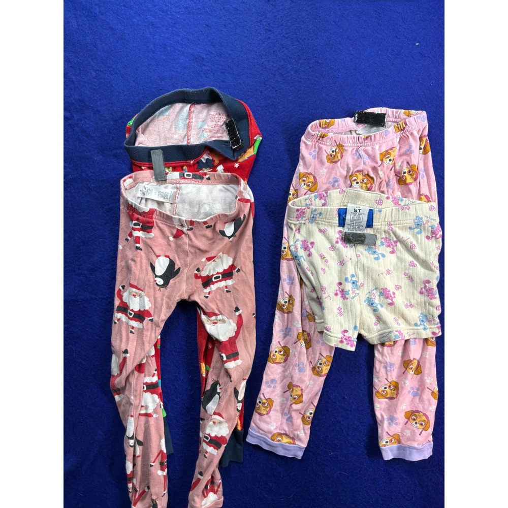 Holiday Character Toddler Mixed Brand Pajama Bottoms Lot 5T Multicolor